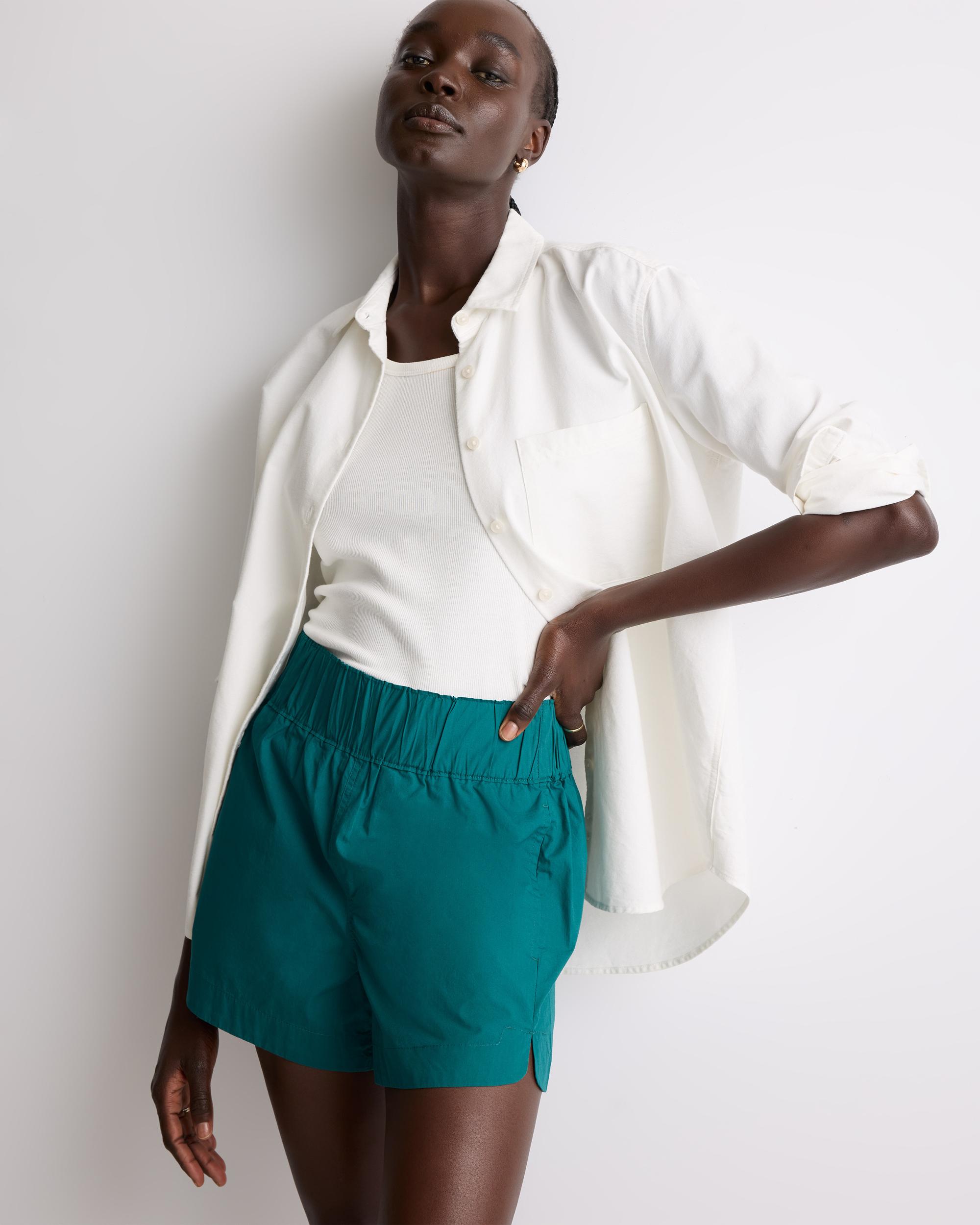 Quince | Women's Poplin Pull-On Shorts Organic Cotton Product Image