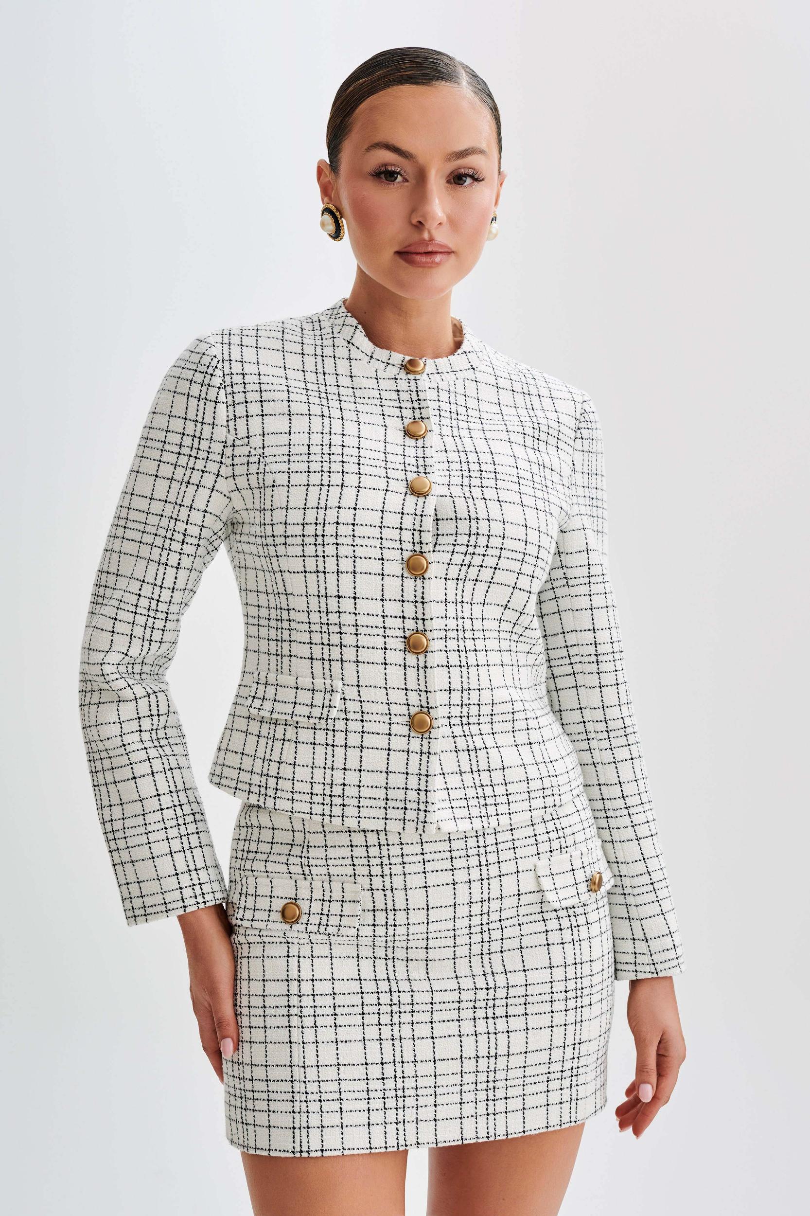 Priscilla Tweed Jacket - White Product Image