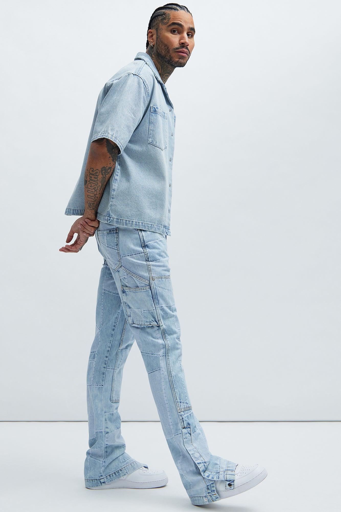 Verdugo Carpenter Flare Jeans - Light Blue Wash Product Image