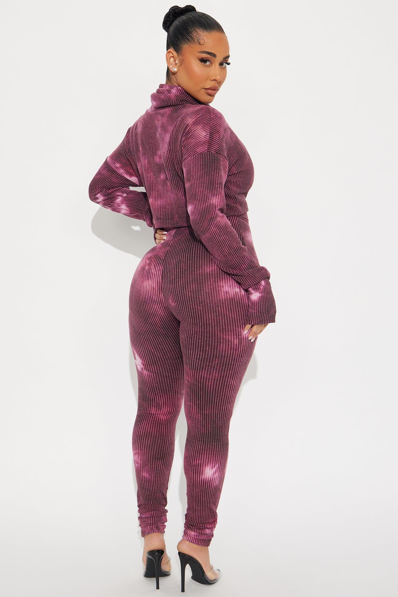 Thinking It Over Tie Dye Jumpsuit Set - Purple/combo Product Image