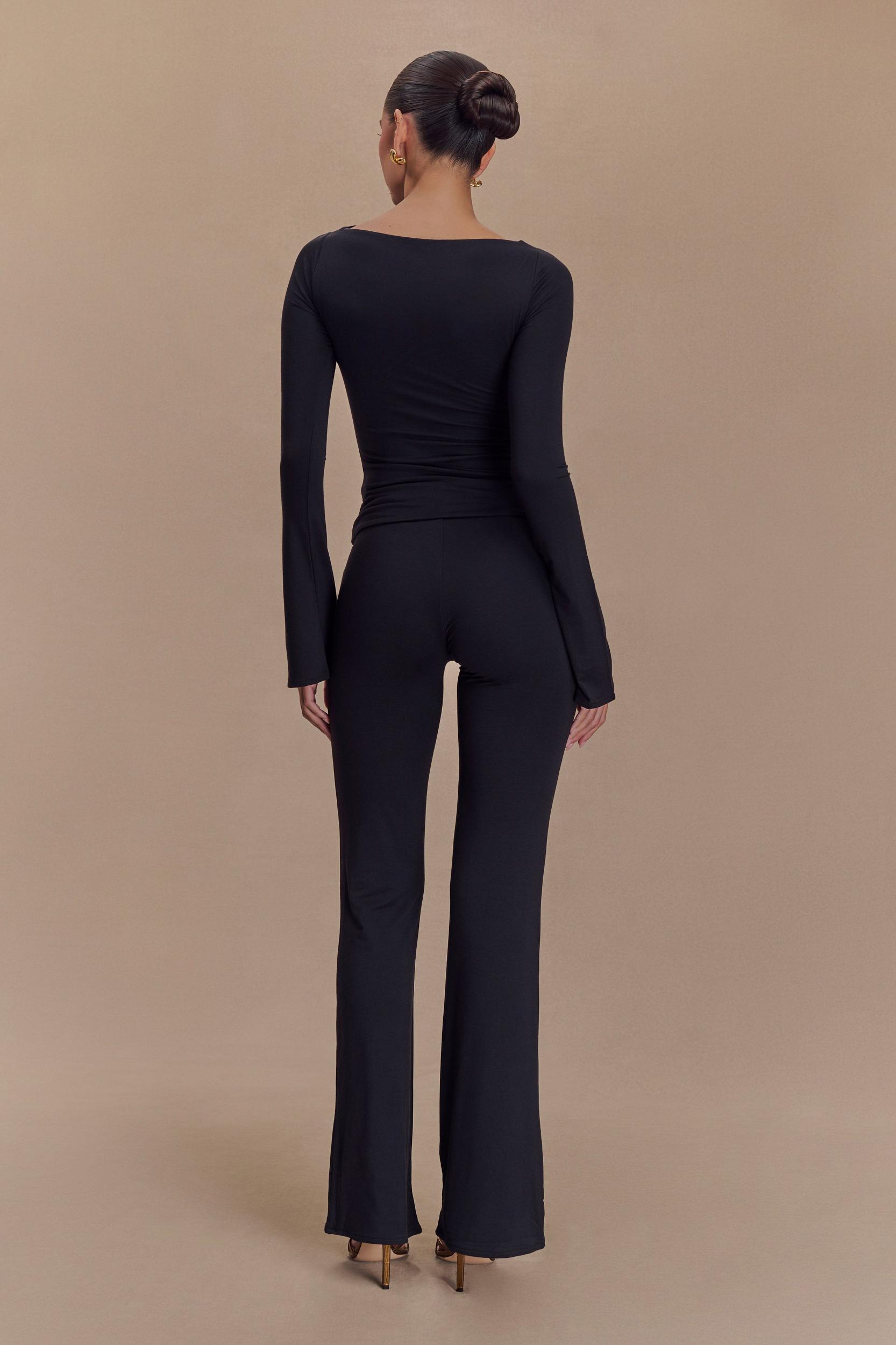 Preston Modal Straight Leg Pants - Black Product Image