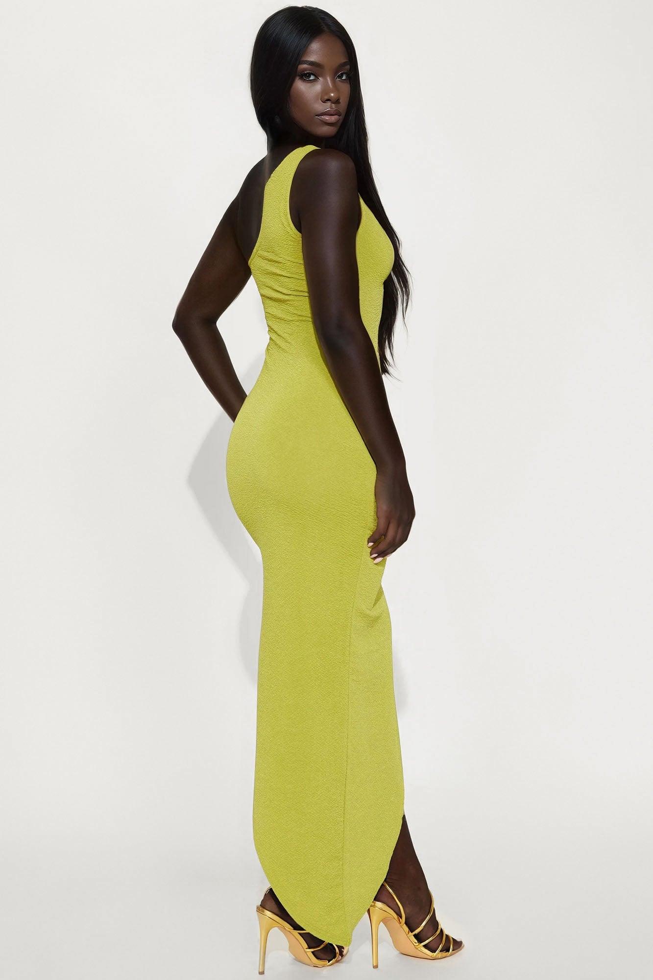 Tahiti Cut Out Maxi Dress - Green Female Product Image