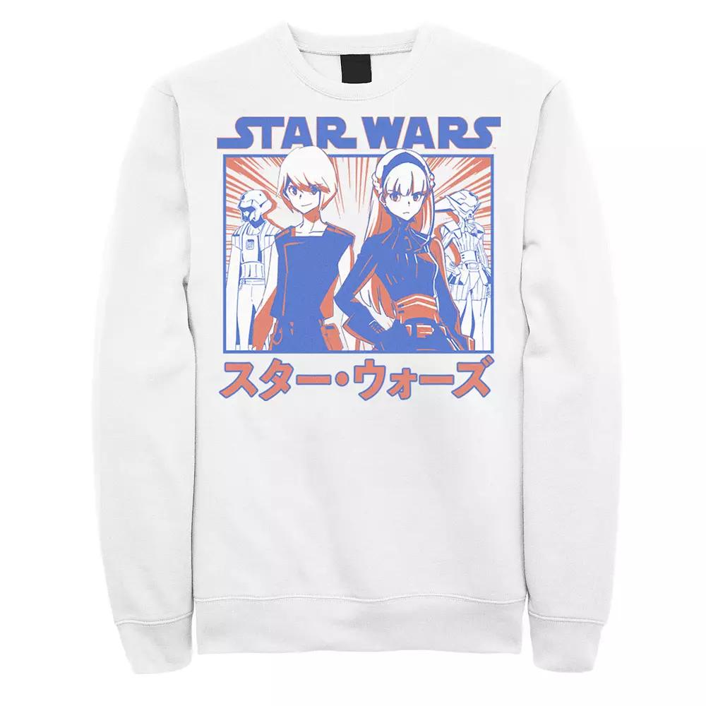 Men's Star Wars Visions Anime Twins Graphic Fleece, Size: Medium, White Product Image