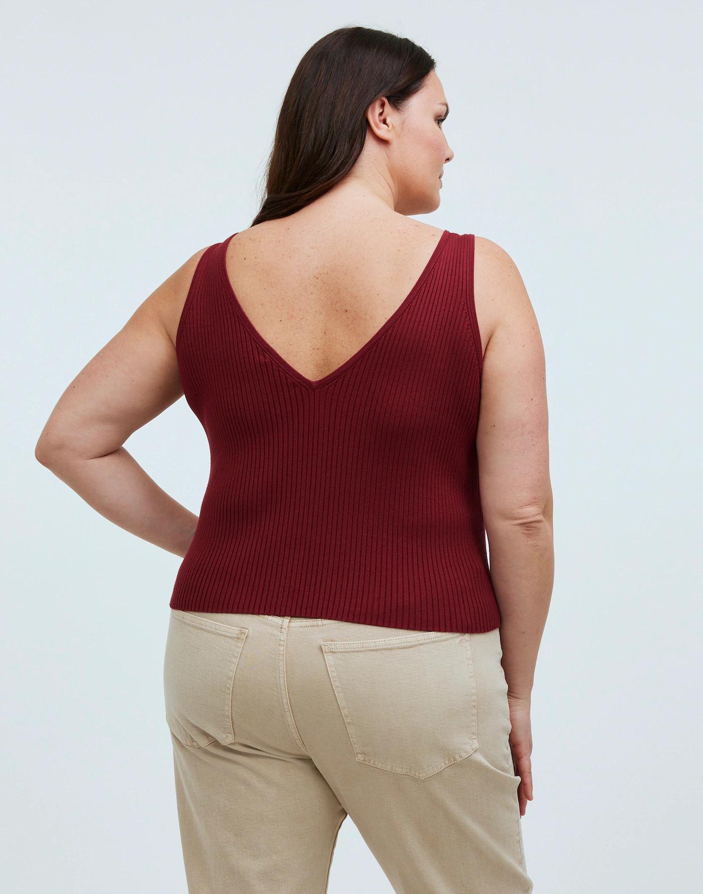 The Signature Knit Button-Front Sweater Tank Product Image