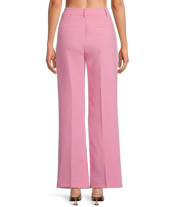 Gianni Bini Hartley Crepe Pleated Straight Wide Leg Coordinating Pants Product Image
