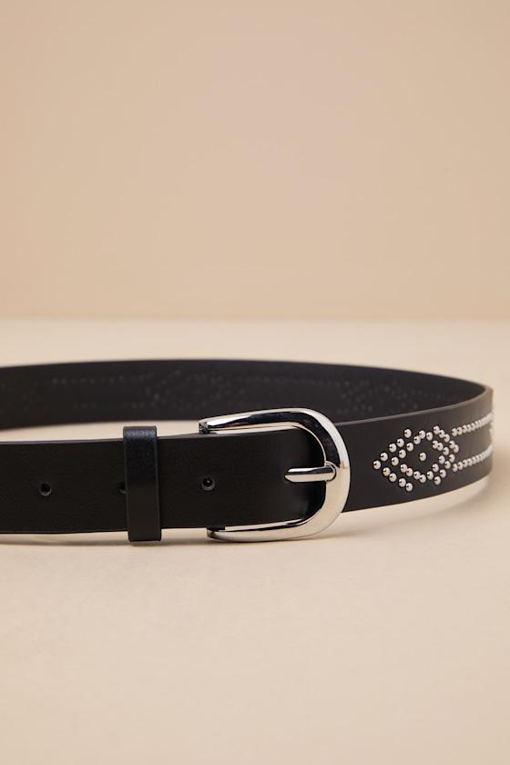 Western Bestie Black Studded Belt Product Image