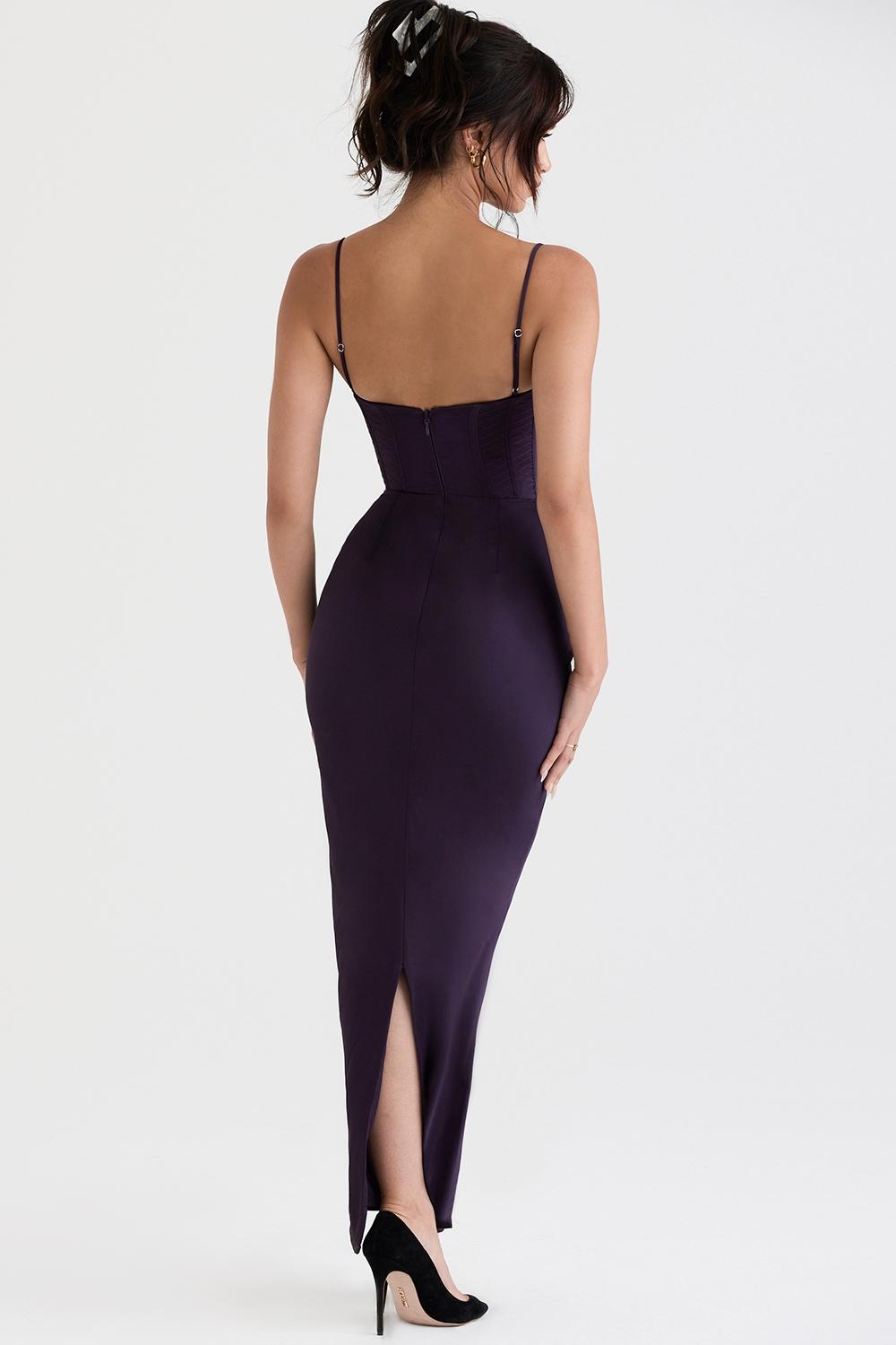 Charmaine  night shade corset maxi dress - sale Product Image