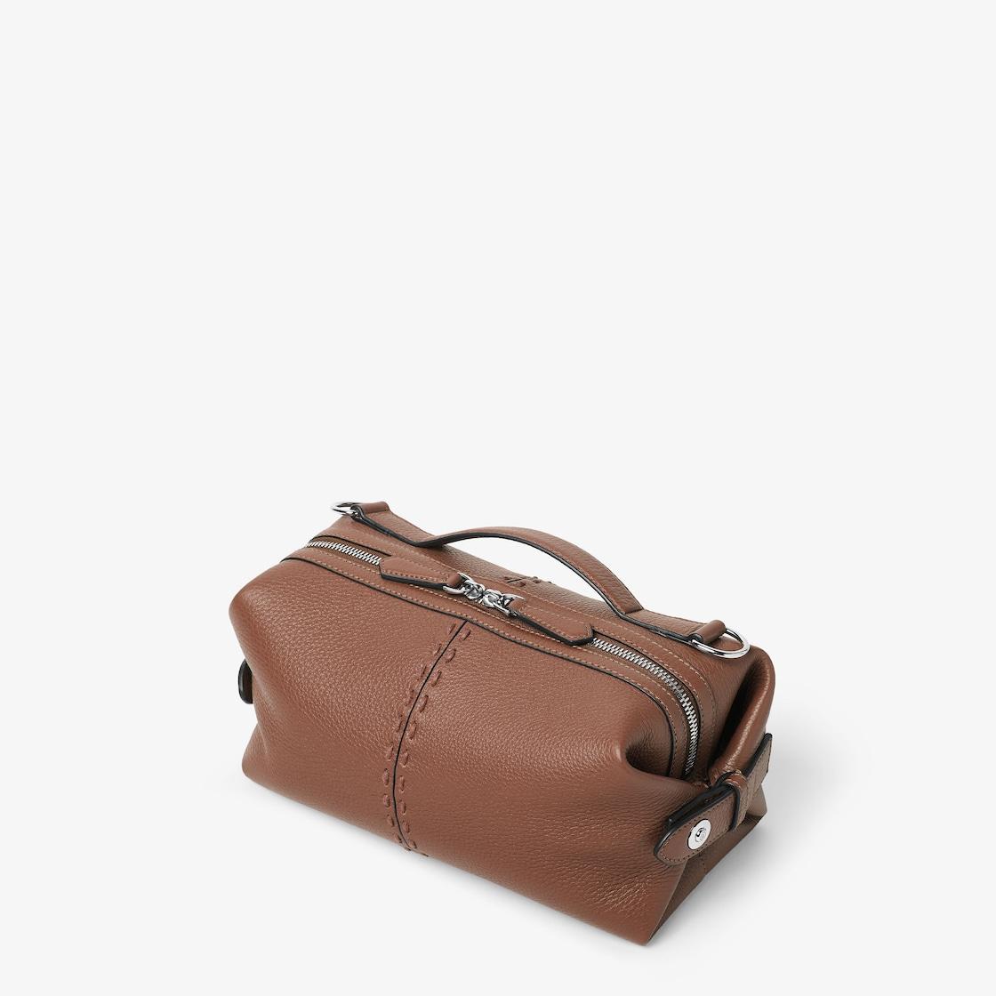 Selleria Fendi Siesta SmallBrown leather Selleria bag with 266 hand-sewn topstitches Product Image