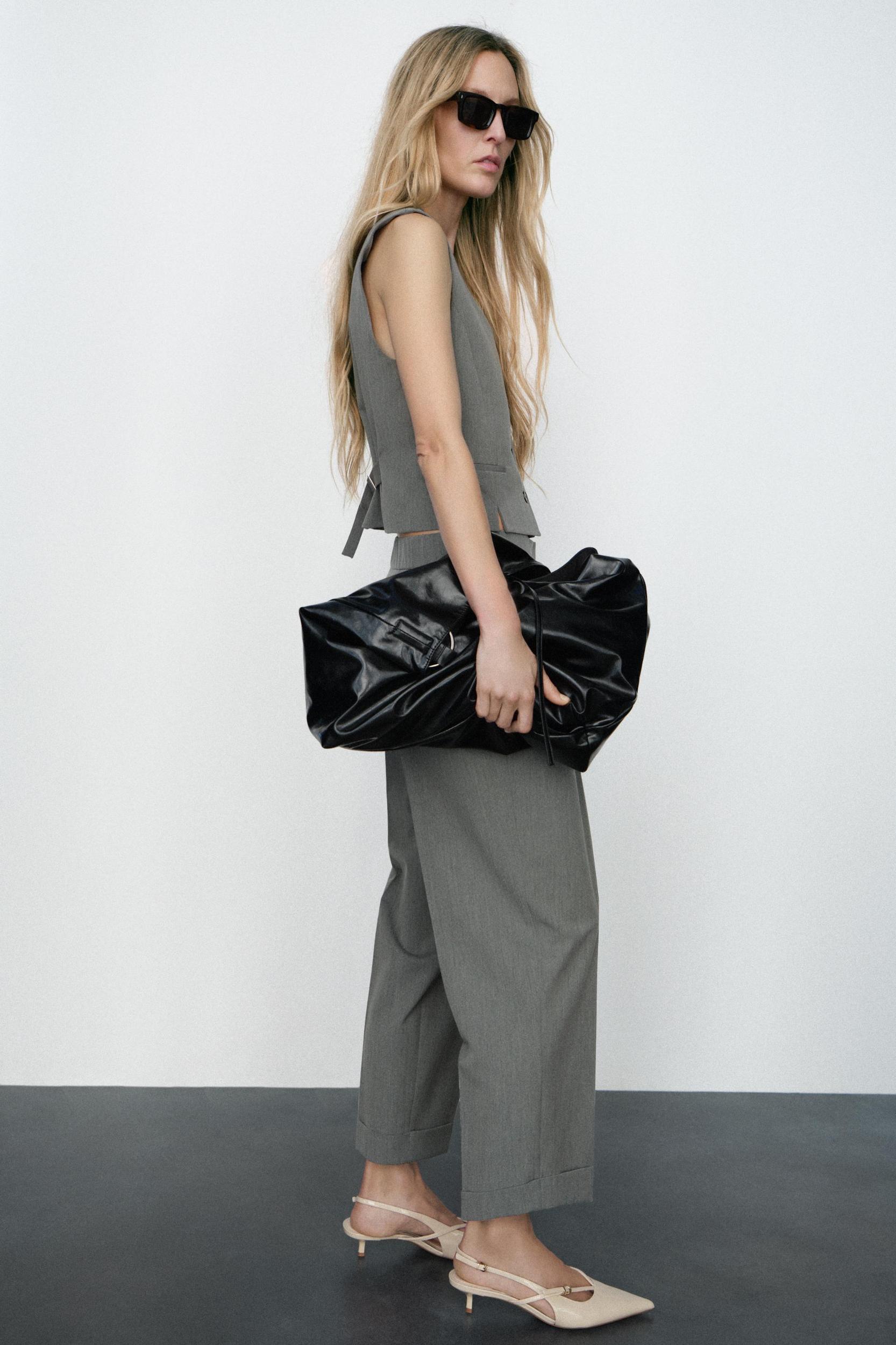 PANTS WITH DARTS AND CUFFED HEM Product Image