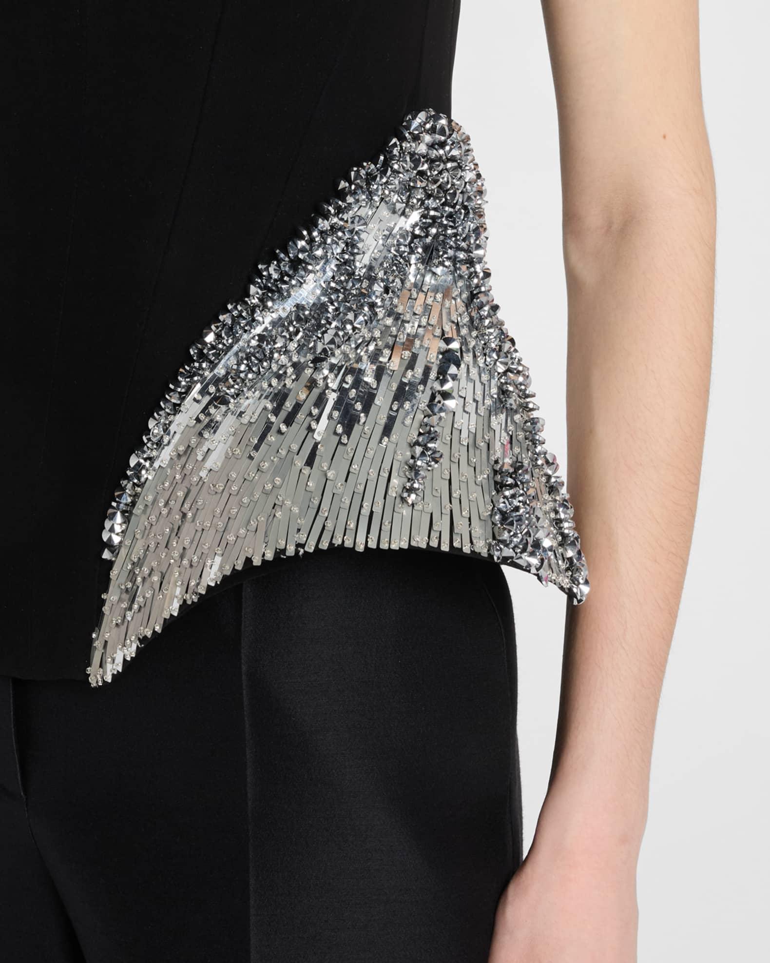 Sequined Strapless Corset Peplum Top Product Image