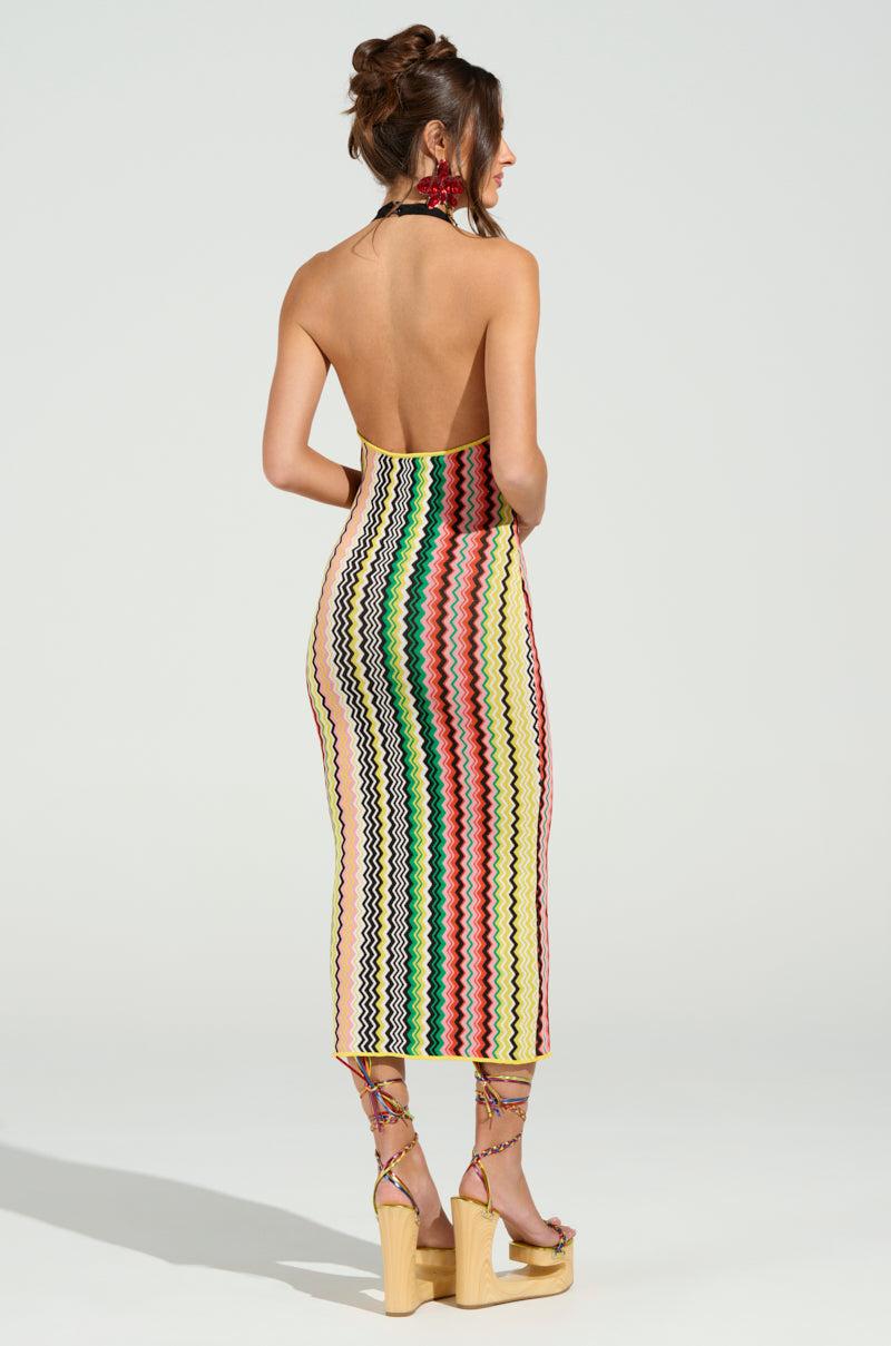 ON THE RUN PRINTED MIDI DRESS Product Image