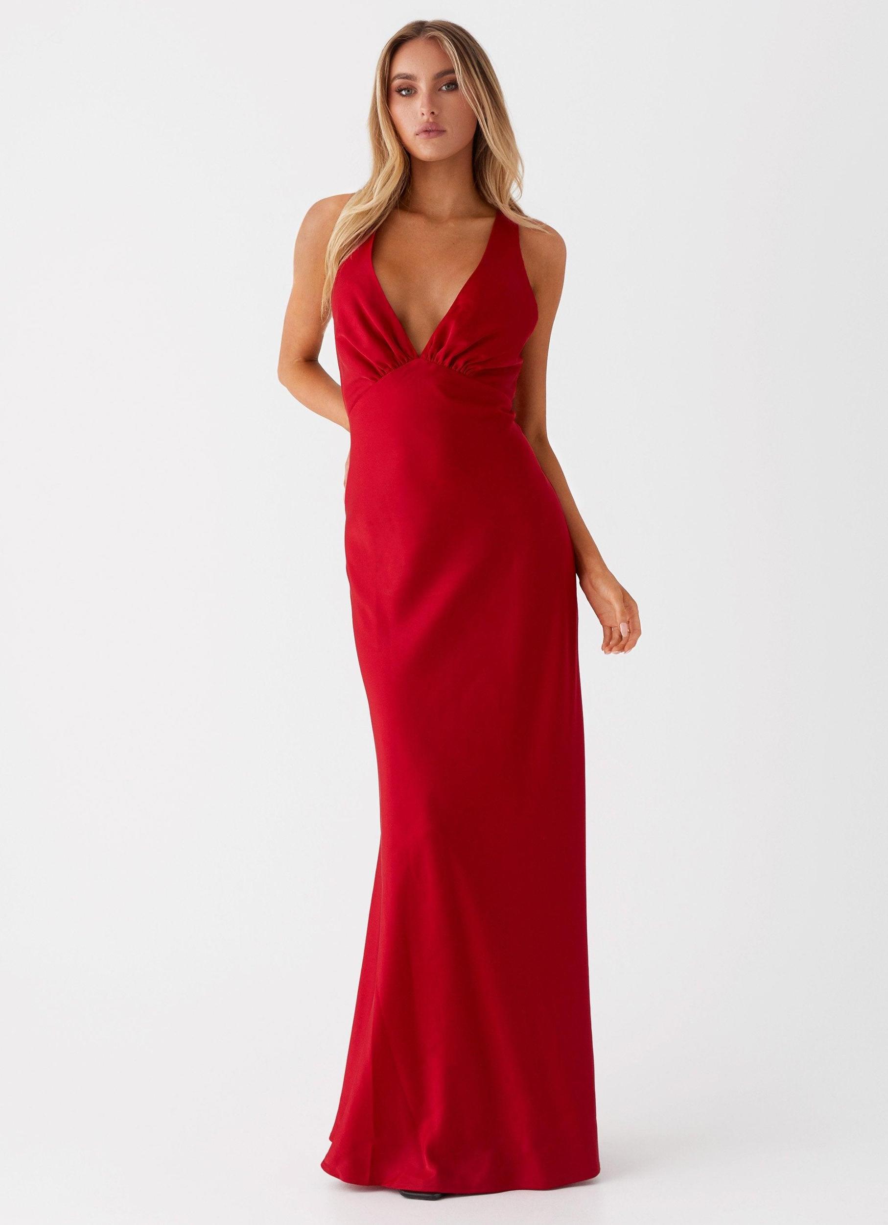 Slyvia Maxi Dress - Red Product Image