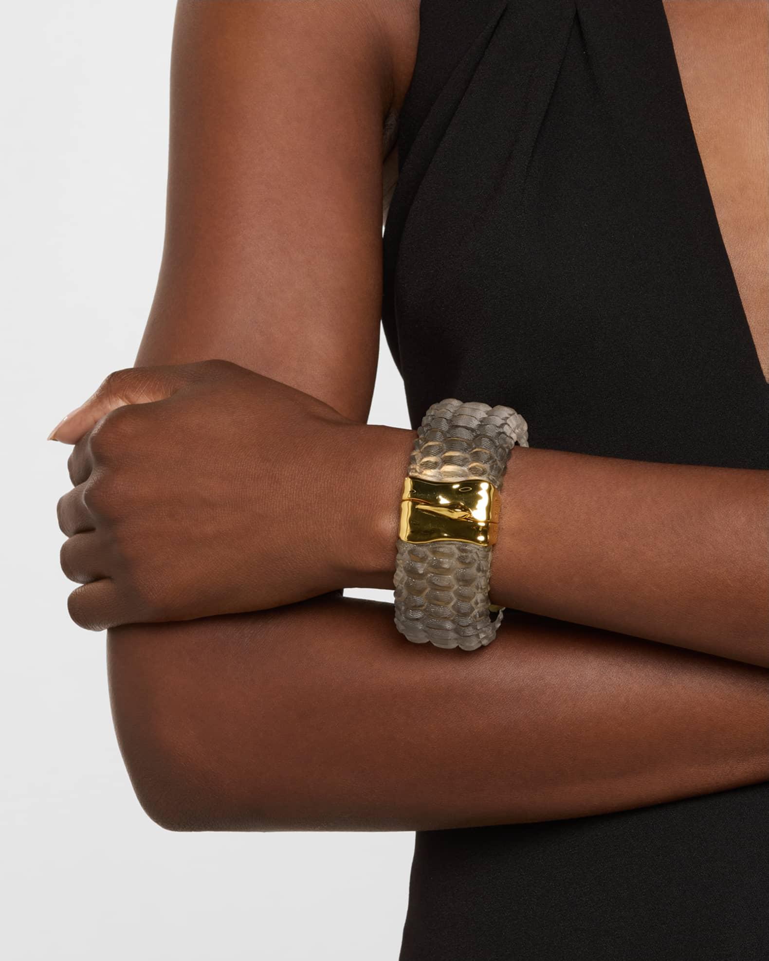 Serpent Lucite Wide Hinge Bracelet Product Image