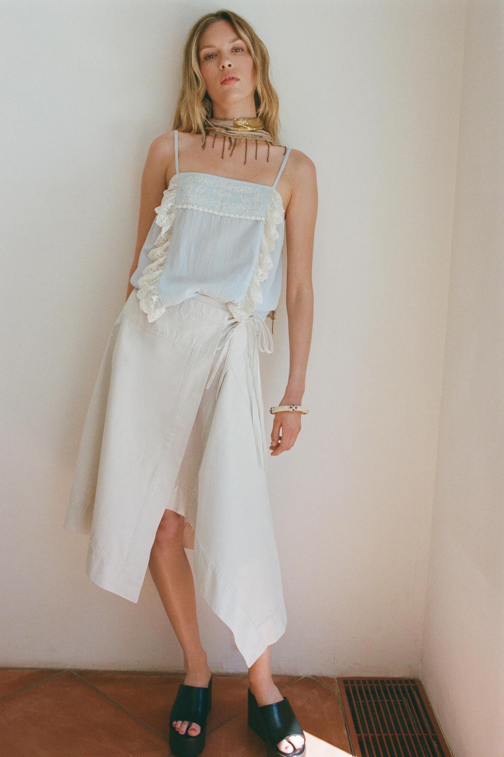 EMBROIDERED STRAPPY TOP Product Image