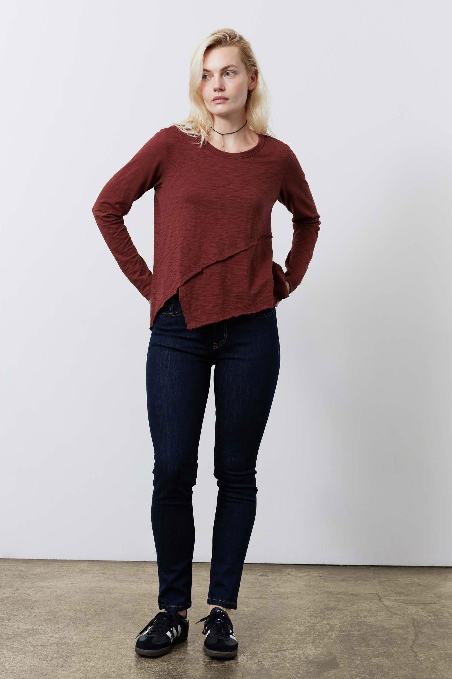 Inner Glow Asymmetric Long Sleeve Top Product Image
