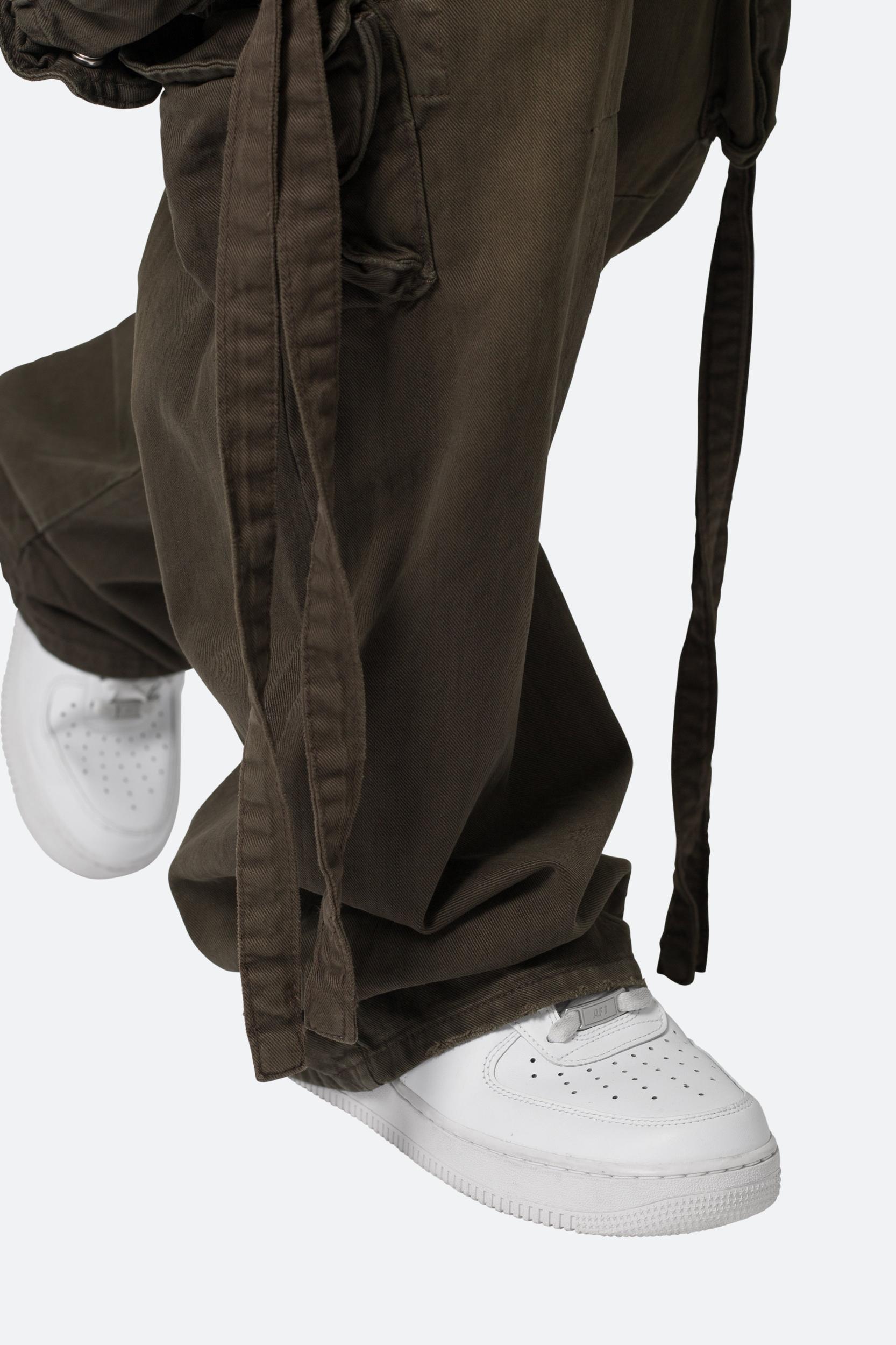 Strapped Multi Cargo Pants - Brown Product Image