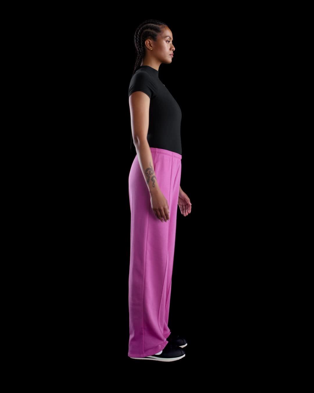 Womens Nike Sportswear Chill Terry Mid-Rise French Terry Open-Hem Sweatpants | HF6457-675 Product Image