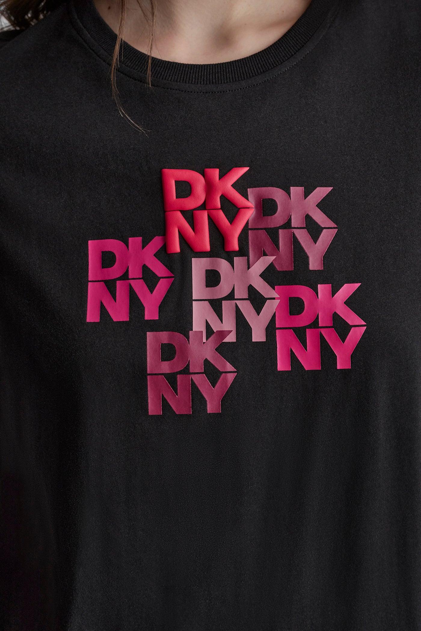 DKNY CAMO MIXED MEDIA LOGO TEE Product Image