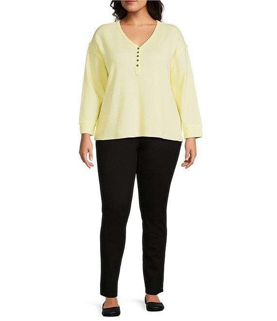 Westbound Plus Size Long Sleeve Henley Neck Top Product Image