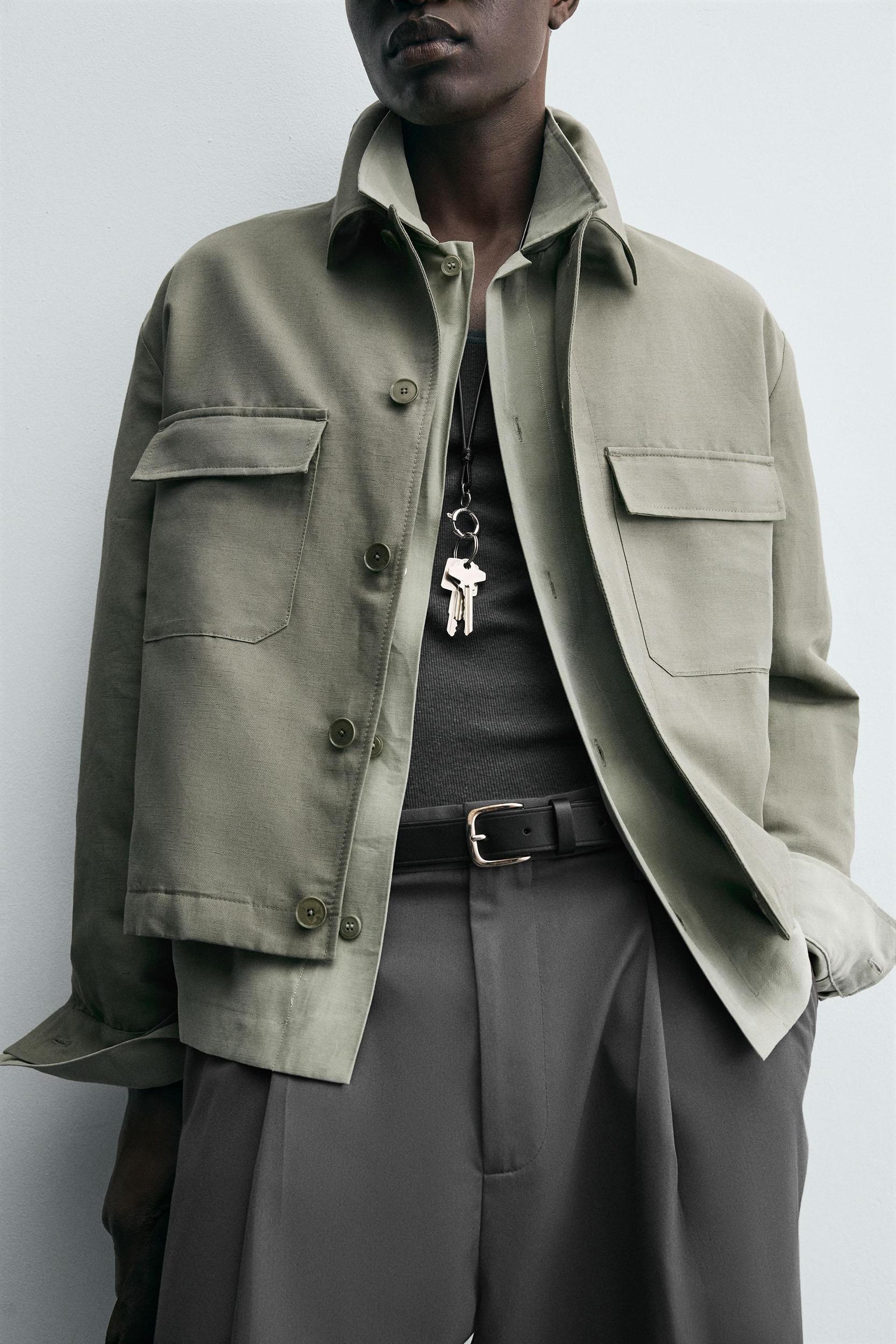 BOXY FIT POCKET OVERSHIRT Product Image