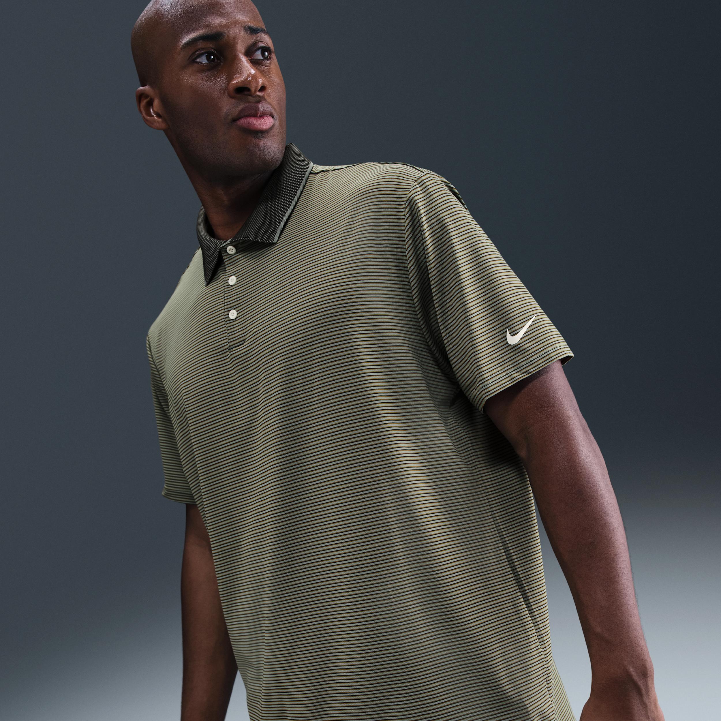 Nike Mens Tour Dri-FIT Striped Golf Polo | FZ7479-237 Product Image