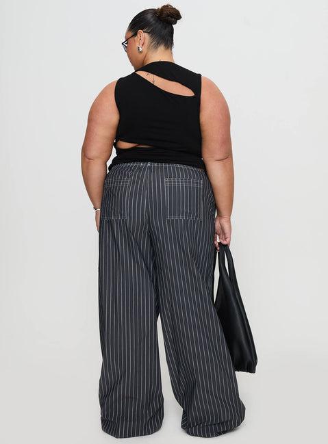 Terrance Baggy Pant Grey Stripe Product Image