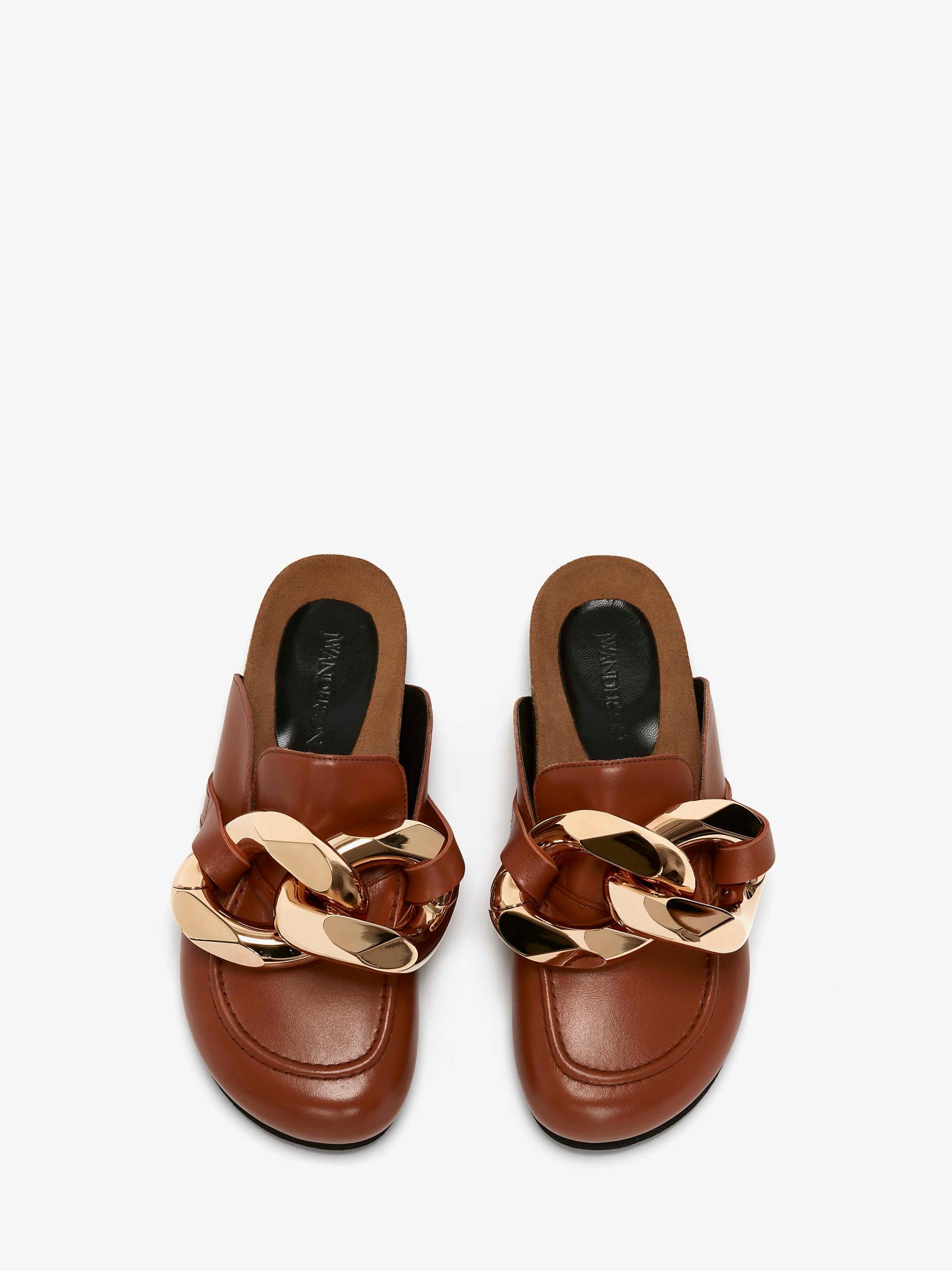 CHAIN LOAFER LEATHER MULES Product Image