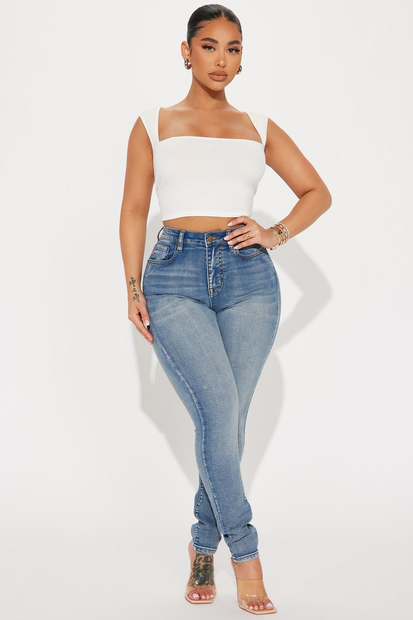 Gemma High Rise Stretch Skinny Jeans - Vintage Wash Product Image