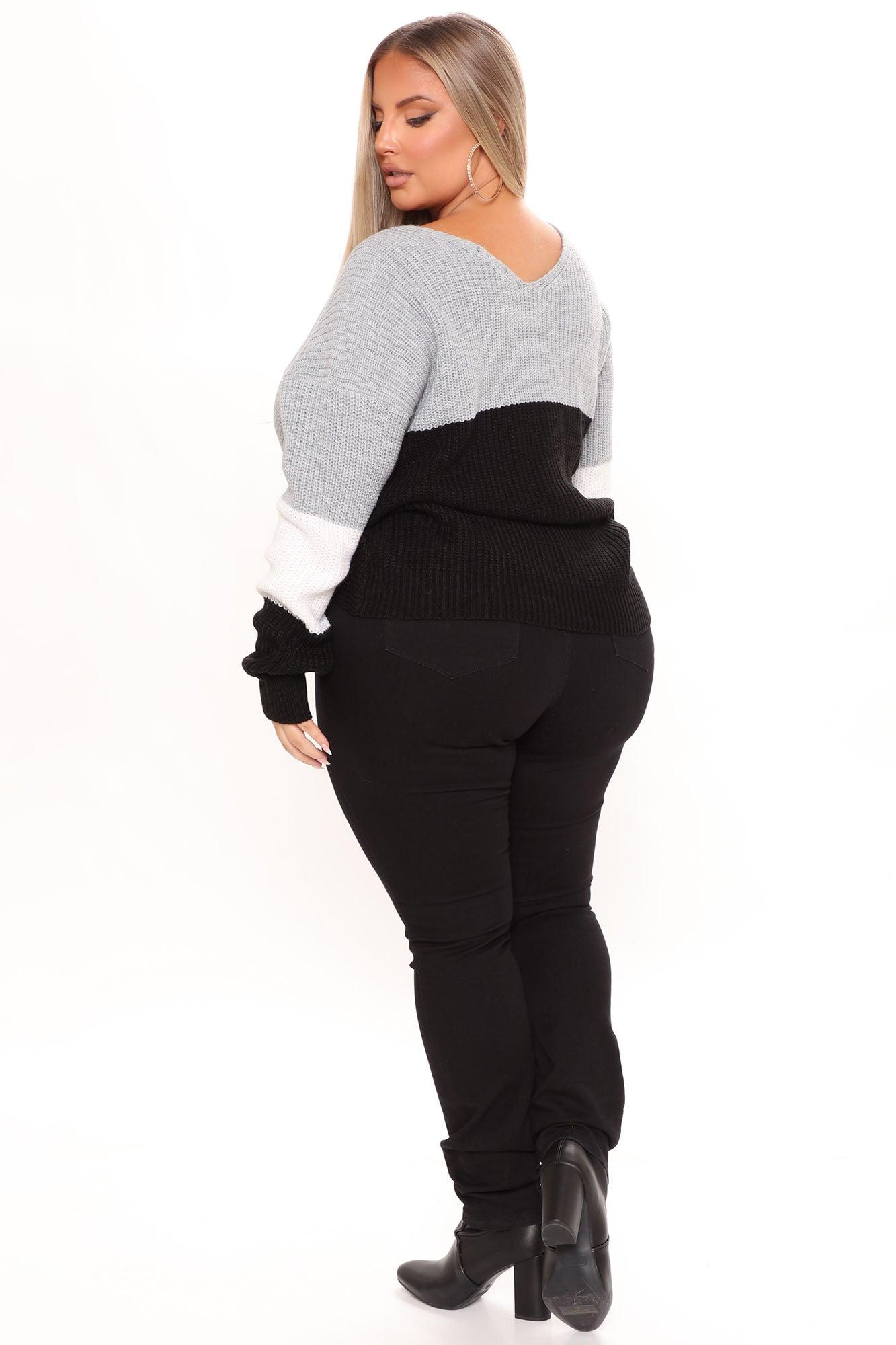 Just A Little Twisted Sweater - Black Product Image