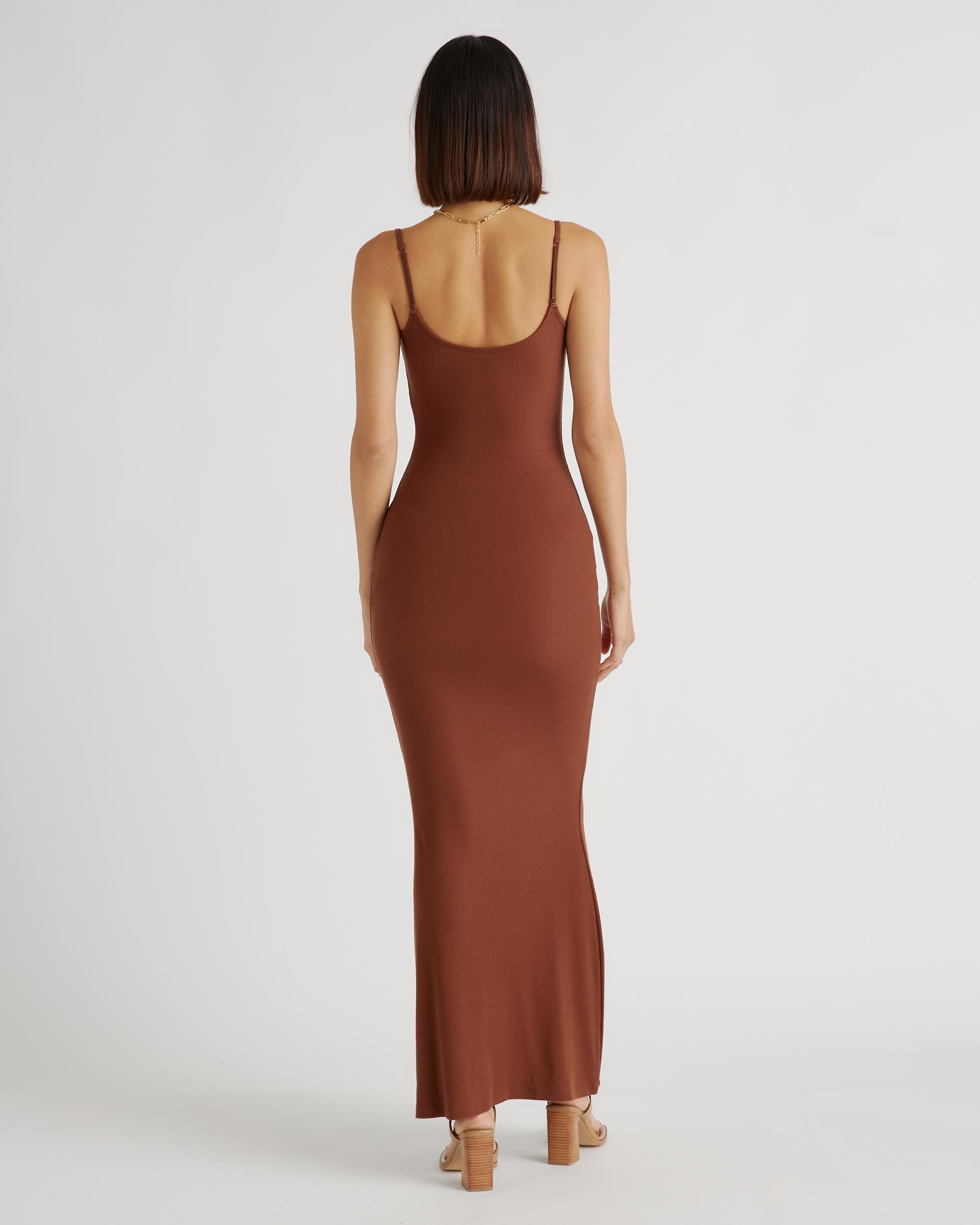 Quince | Women's Tencel Rib Knit Maxi Slip Dress Cotton/Modal Product Image