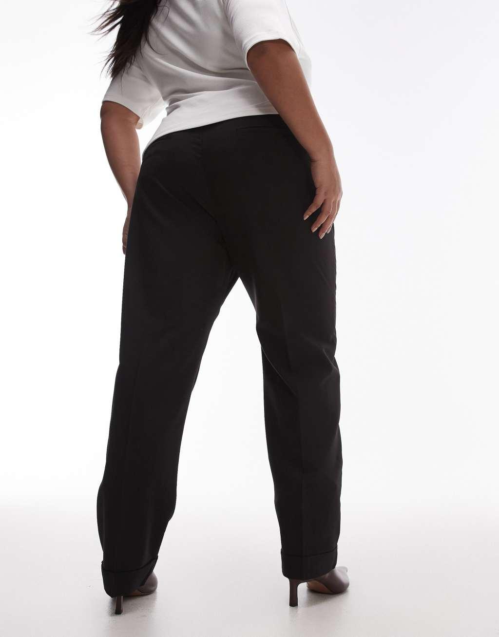 Mango Curve suit slim pants in black Product Image