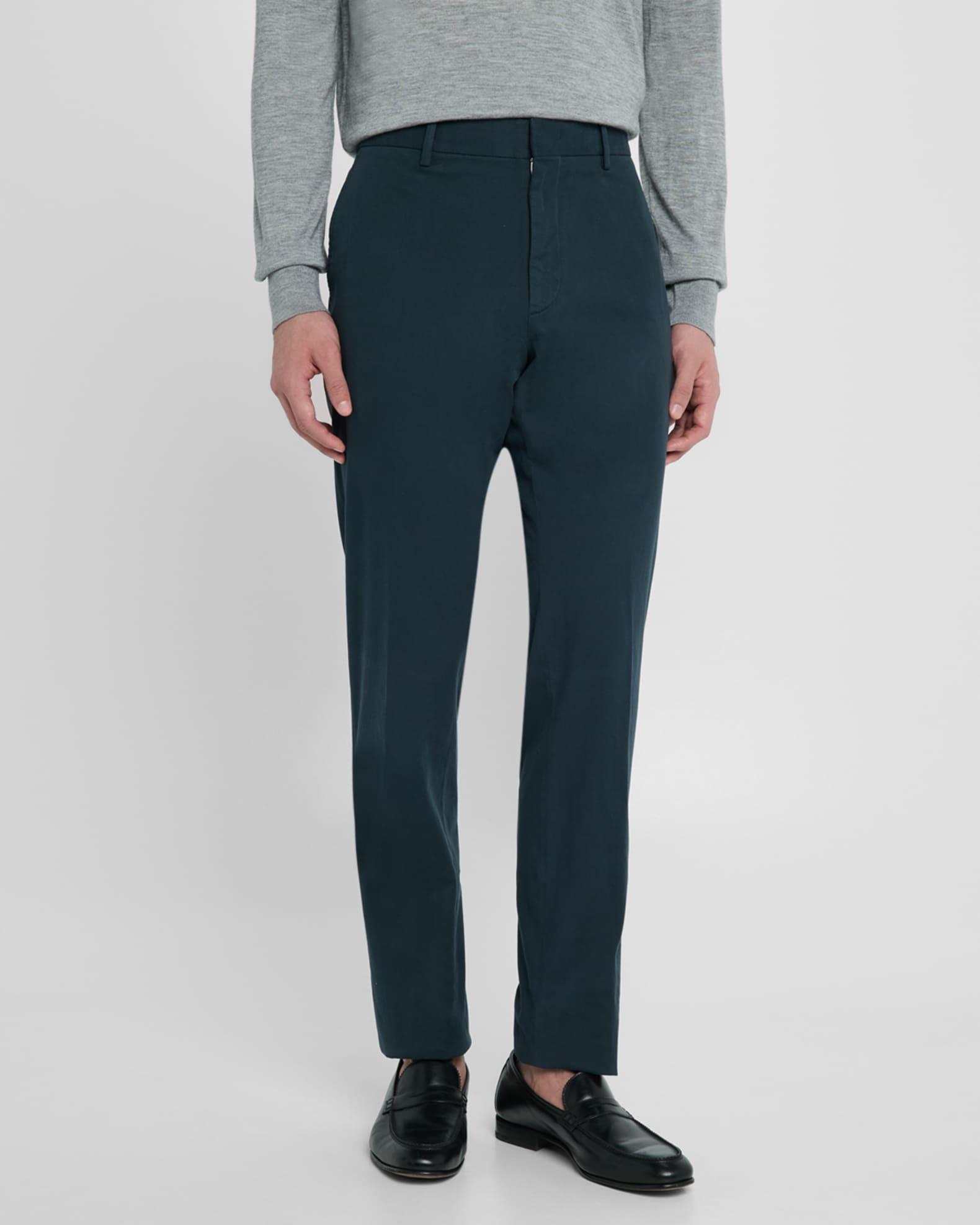 Men's Straight Fit Flat-Front Pants Product Image