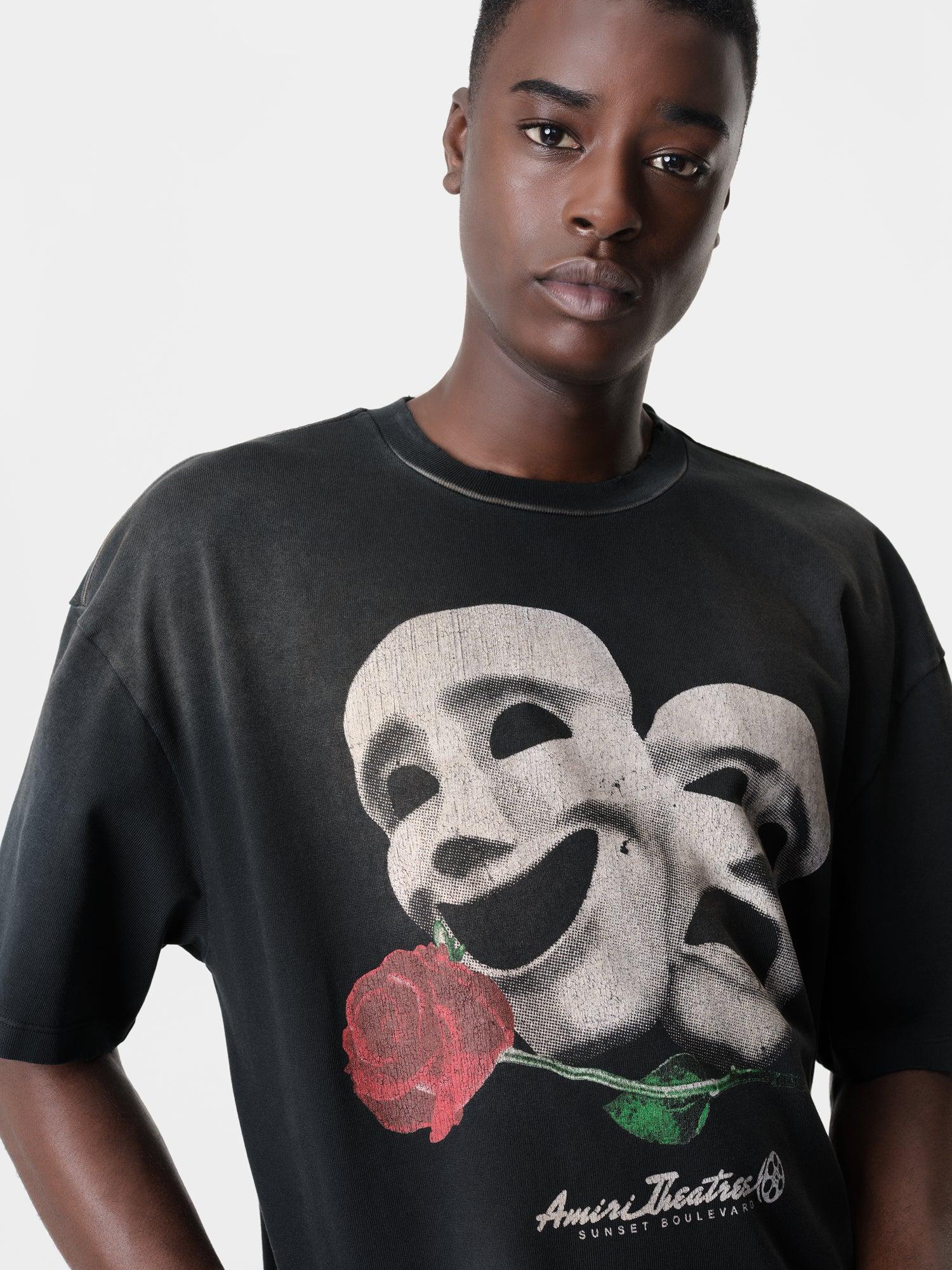 THEATRE MASKS OVERSIZED TEE - Black Product Image