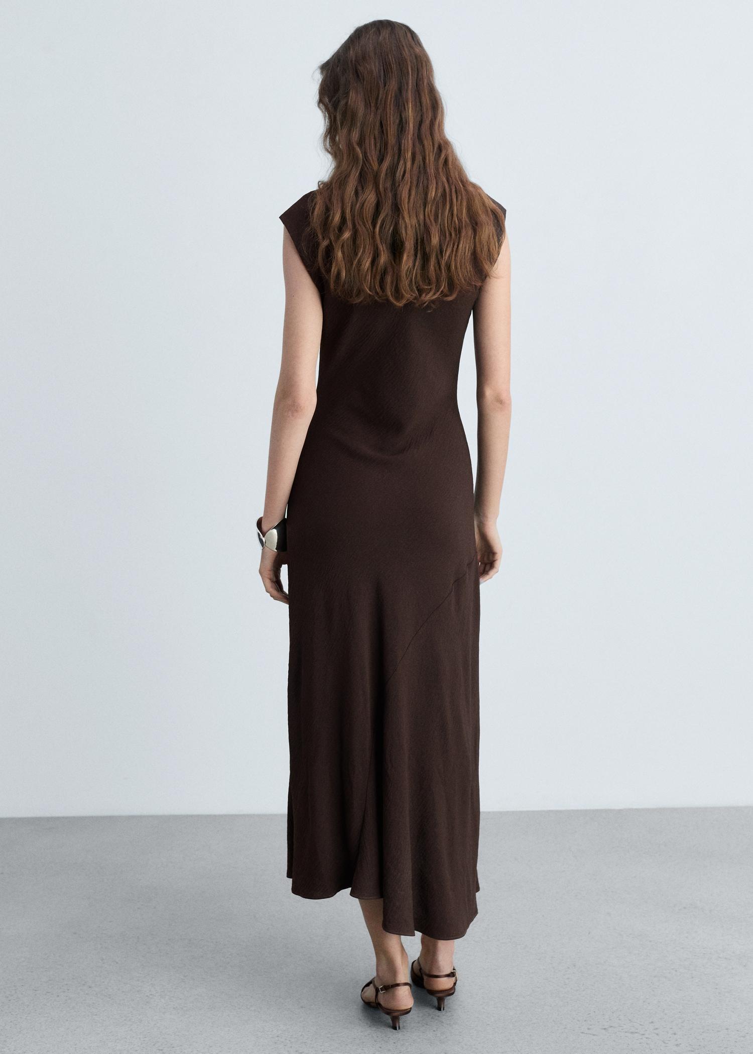 Textured asymmetrical dress - Women | MANGO USA Product Image