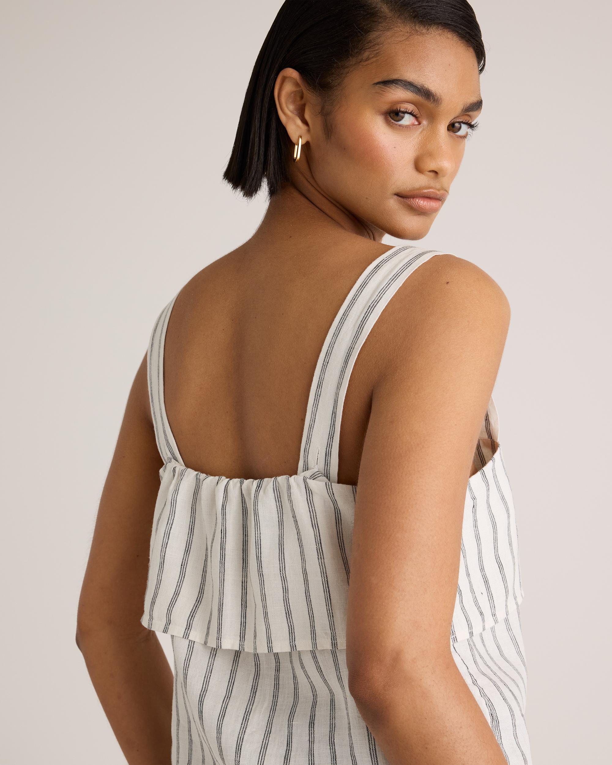 Quince | Women's 100% European Linen Square Neck Tank Top Product Image