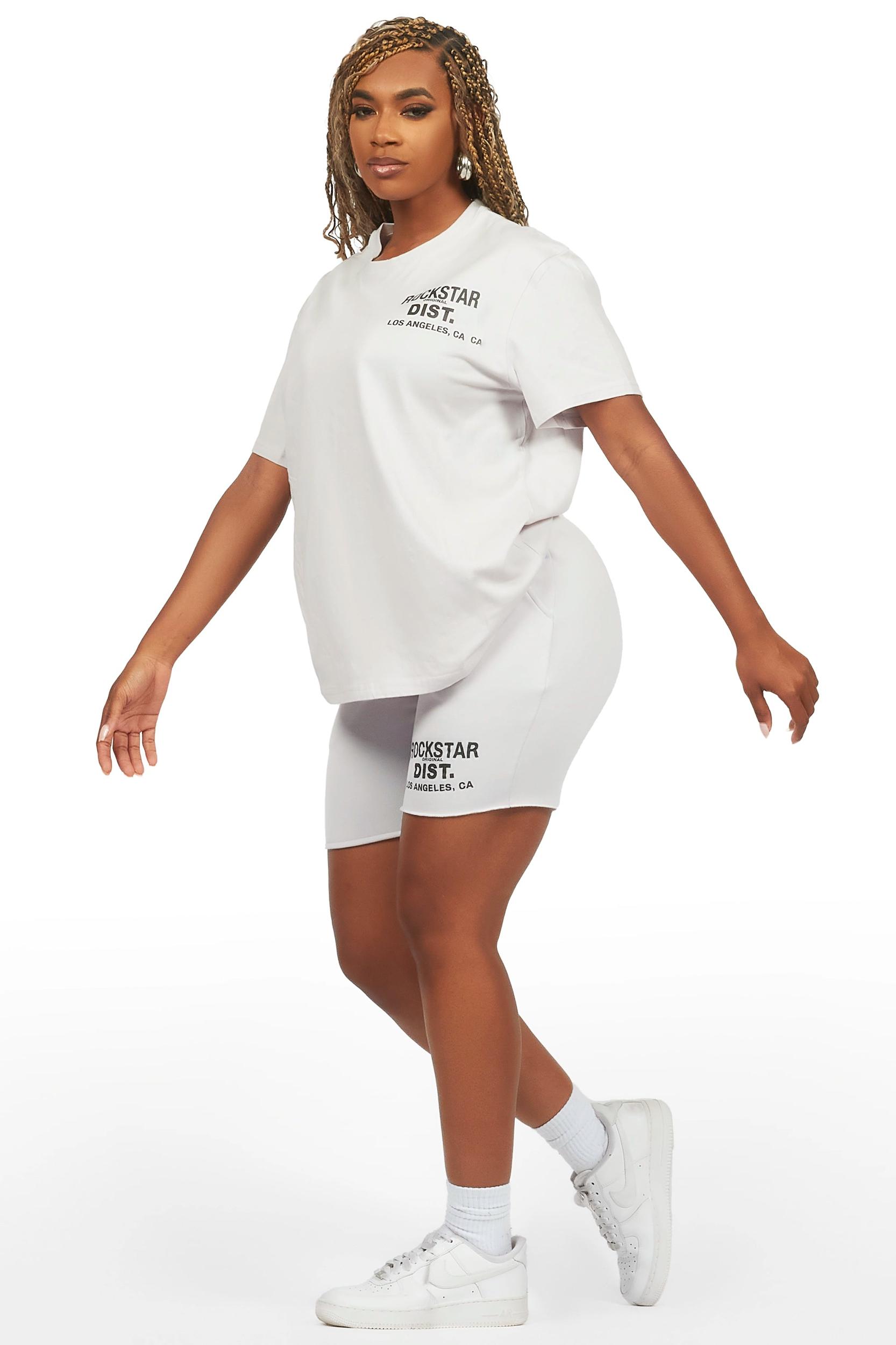 Dalasia Grey T-Shirt Short Set Female Product Image