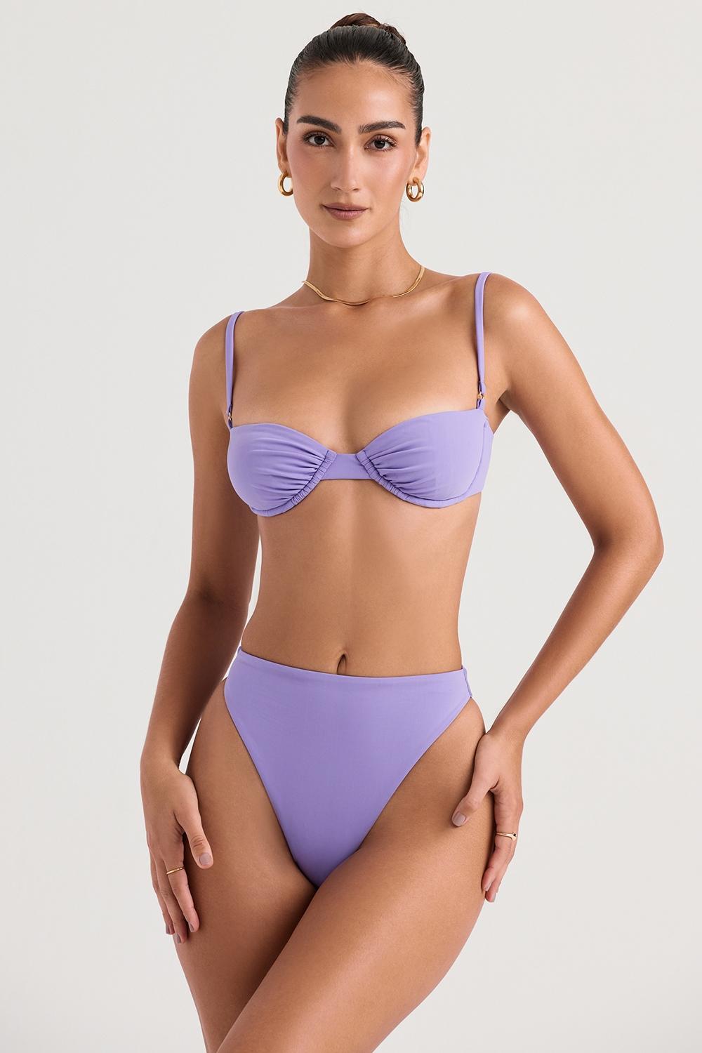 Mykonos  violet high waist bikini bottom Product Image
