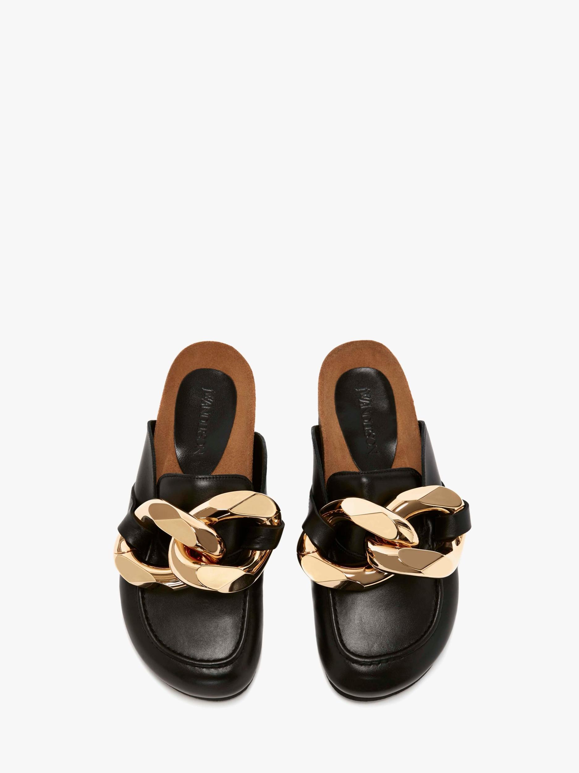 CHAIN LOAFER LEATHER MULES Product Image
