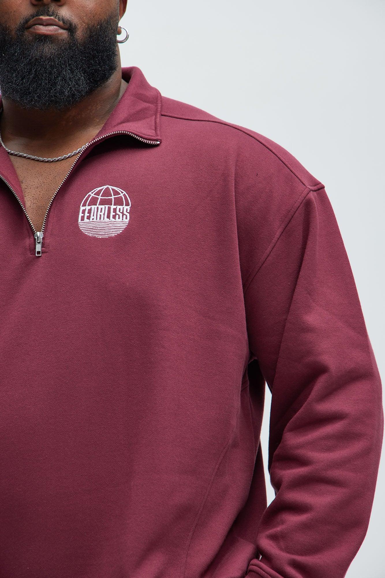 Fearless Quarter Zip - Burgundy Product Image