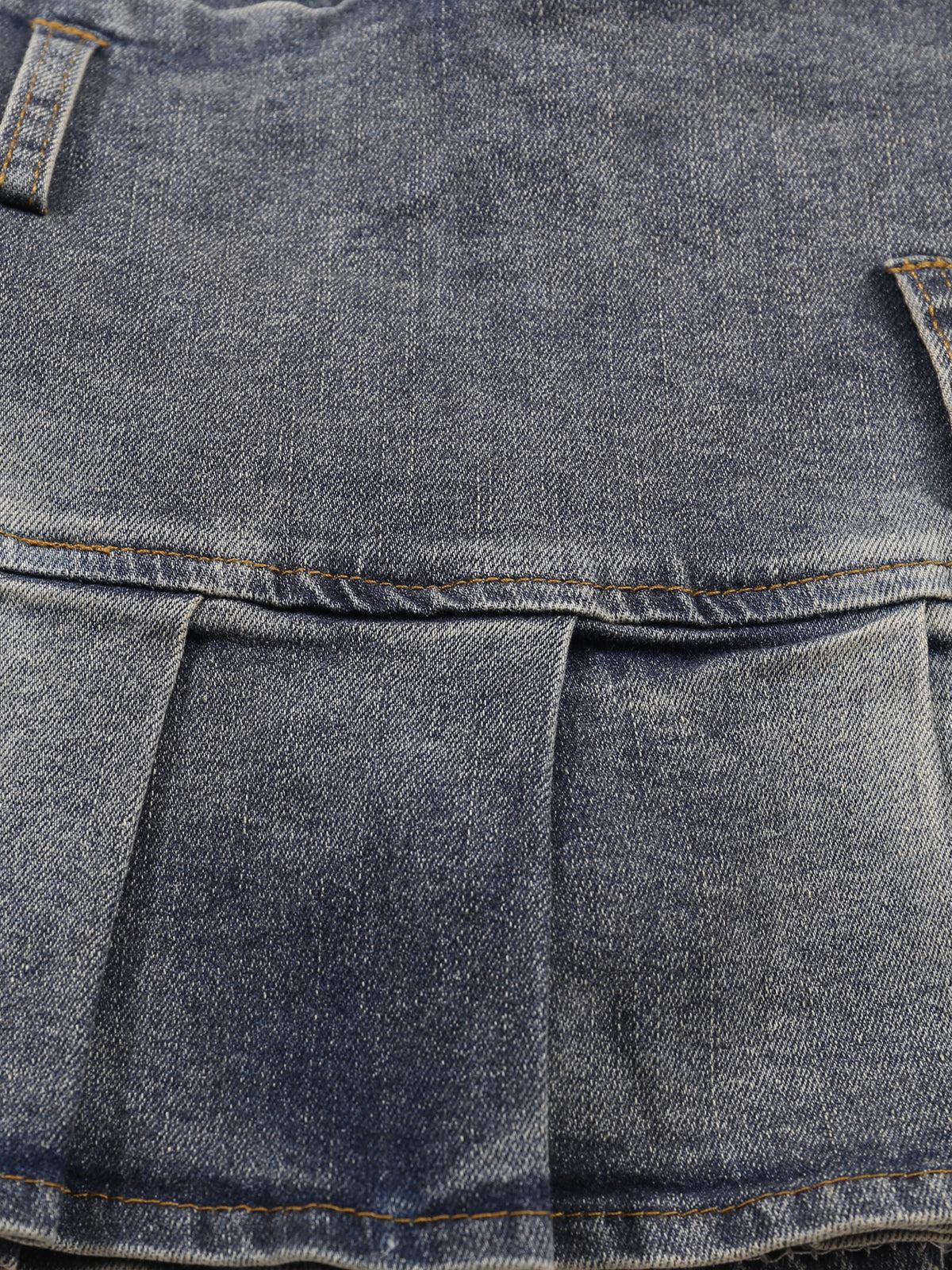 Aelfric Eden Double Belt Washed Skirt Female Product Image