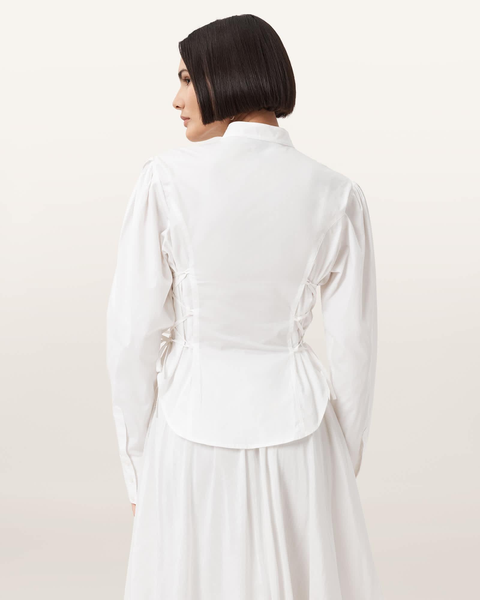 Evanna Tie Detail High Neck Shirt Product Image