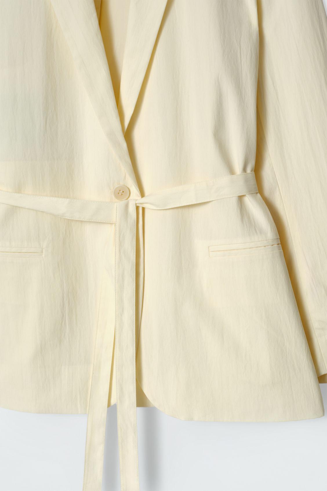 TIE-WAIST COTTON BLAZER Product Image