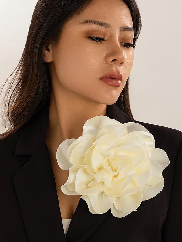 Flower Shape Solid Color Brooch Accessories Product Image