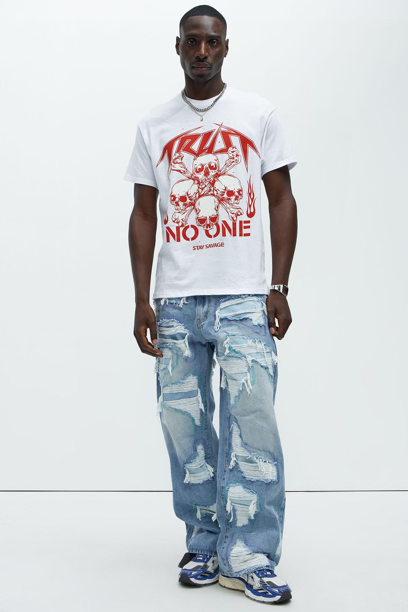 Stay Savage Short Sleeve Tee - White Product Image