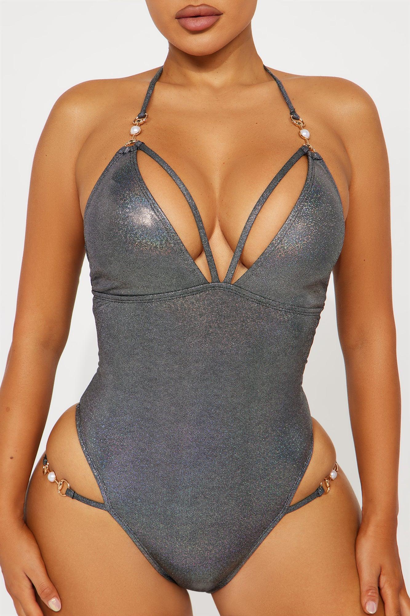Stormi Shimmer Pearl 1 Piece Swimsuit - Silver Product Image
