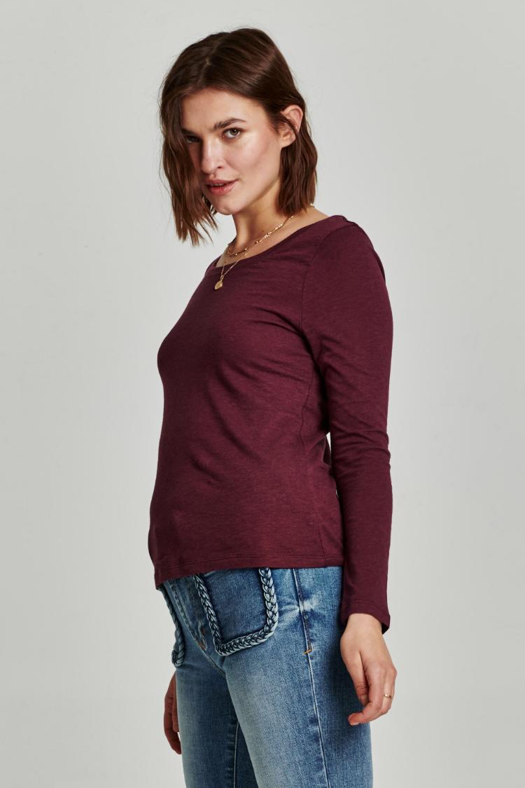 Cassie Long Sleeve Scoop Neck Top Product Image