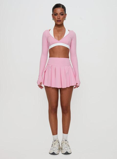 Dynamic Pleat Active Skort Pink Product Image