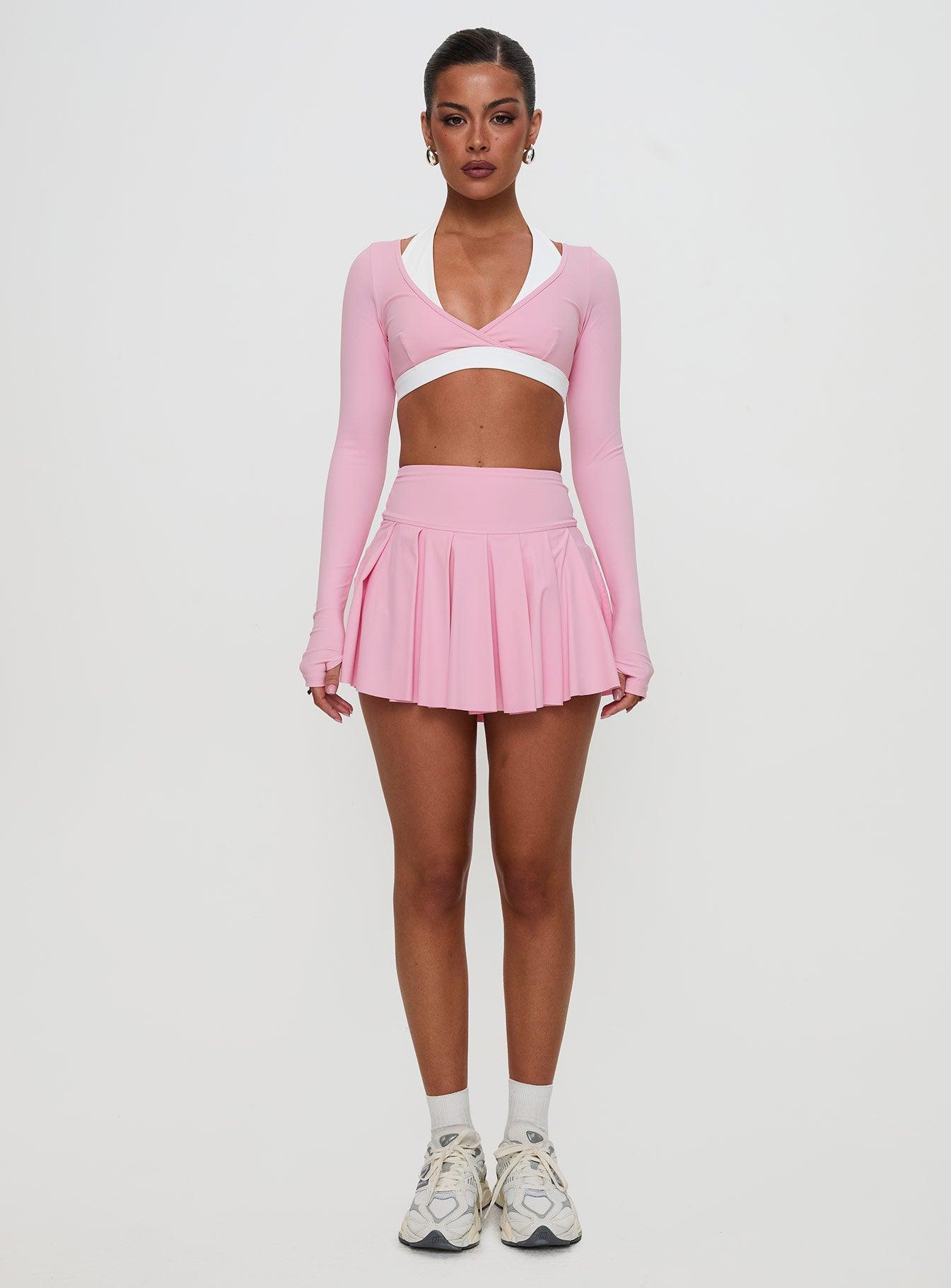 Dynamic Pleat Active Skort Pink Product Image