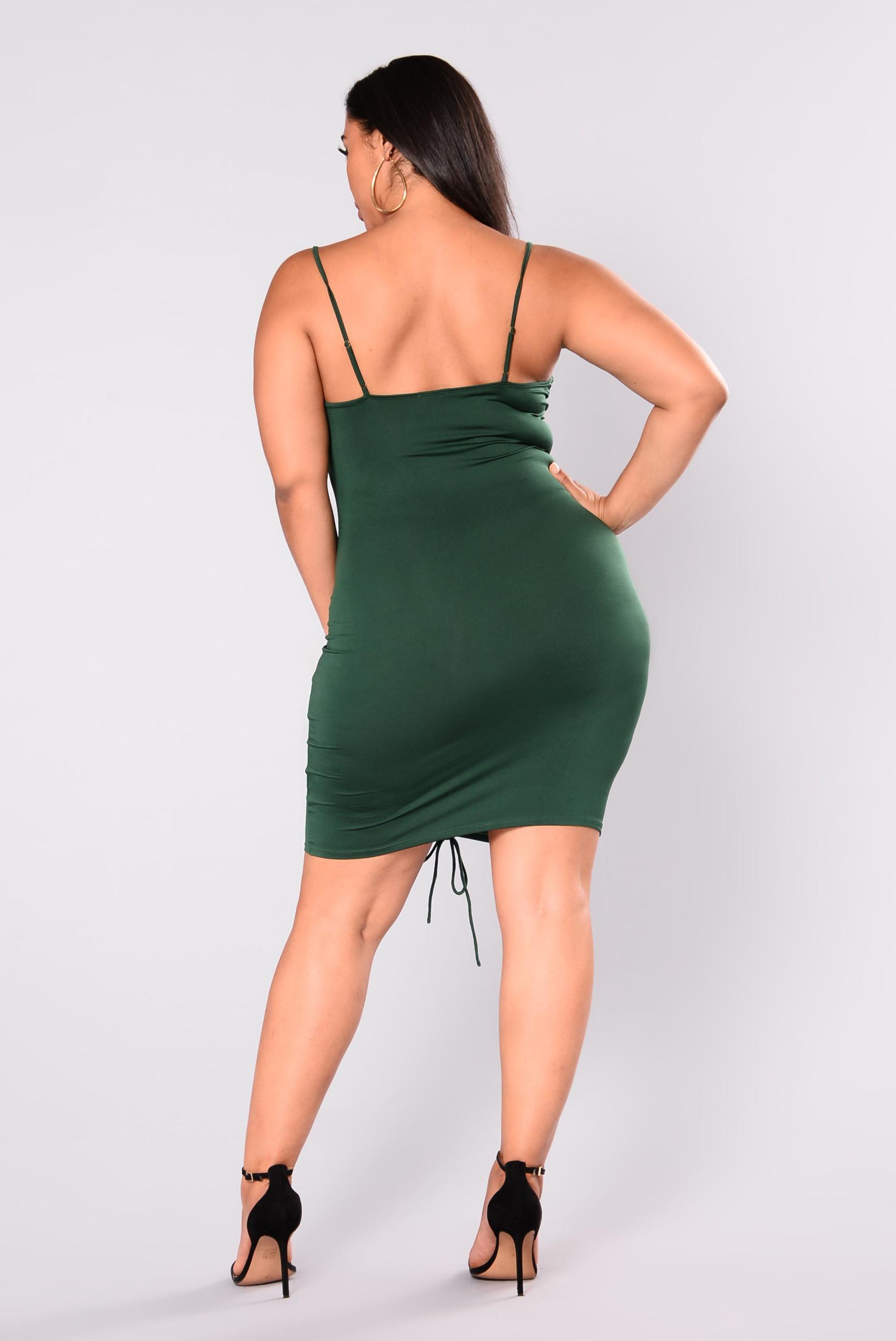Shanghai Ruched Dress - Hunter Green Product Image
