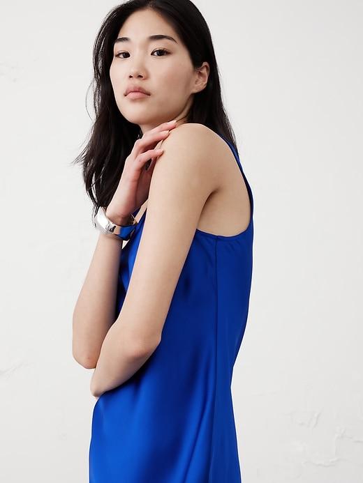 Silky Twill Slit Maxi Dress Product Image